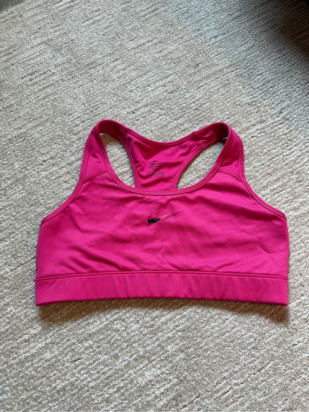 Nike Dri-FIT Pink Racerback Sports Bra (swoosh peeling)